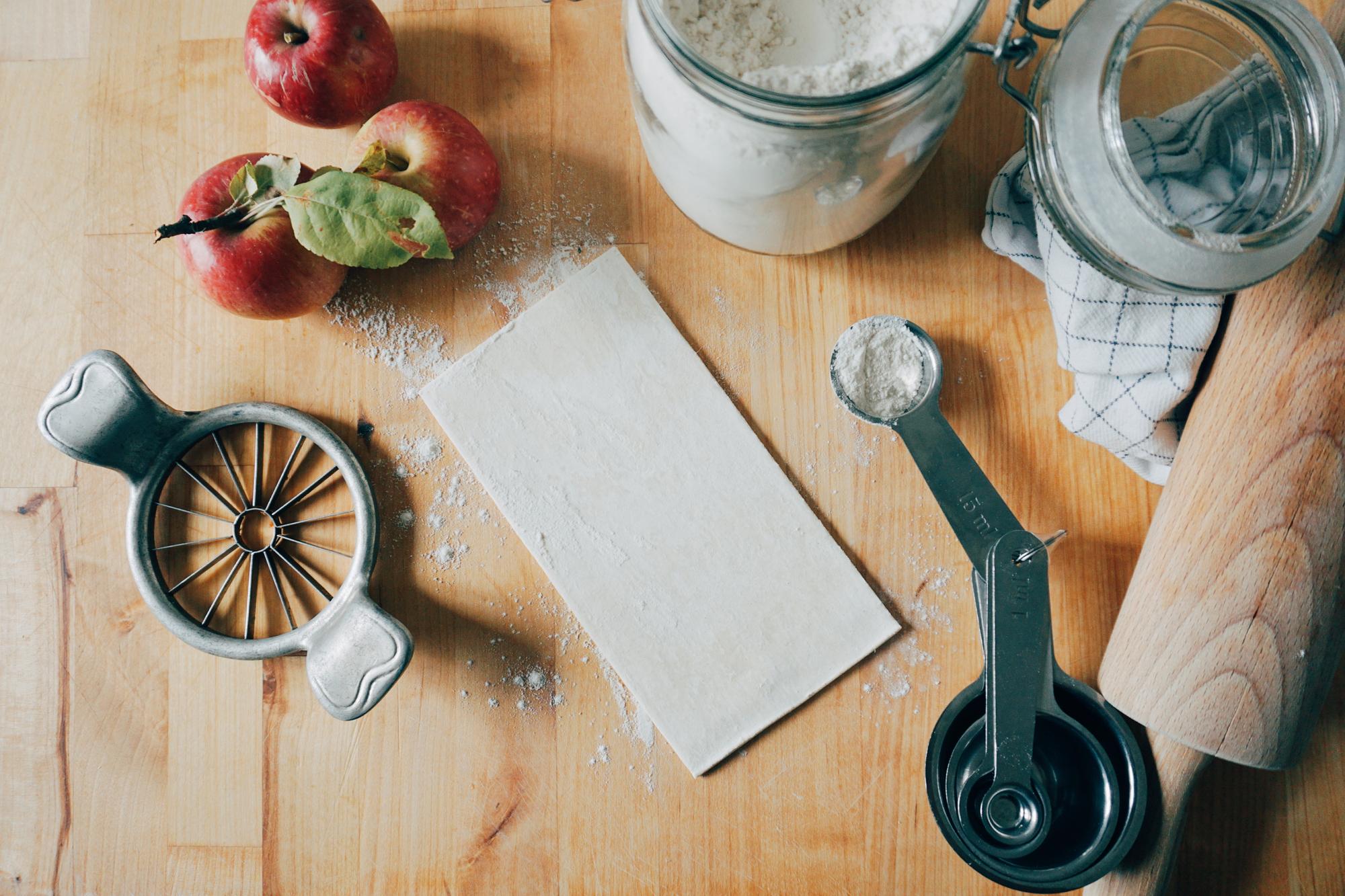 Stack of recipe cards and tools